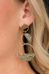 Paparazzi Accessories Triple Trifecta - Brass Earrings 