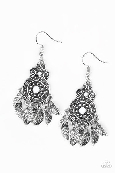 Paparazzi Accessories Lower East WILDSIDE - White Earrings 