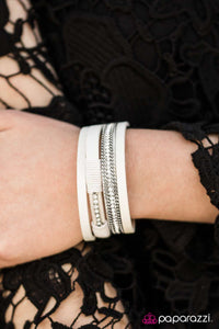 Paparazzi Accessories Rise To The Challenge - White Bracelet 