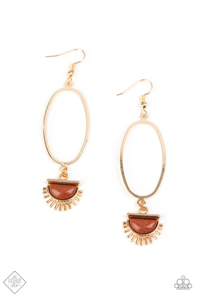 Paparazzi Accessories Sol Purpose Gold Earrings