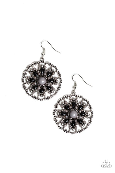 Paparazzi Accessories Mardi Gras Garden - Silver Earrings 