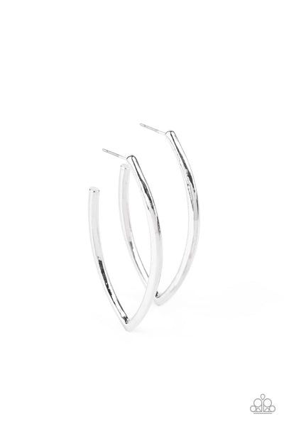 Paparazzi Accessories Point-Blank Beautiful - Silver Earrings 