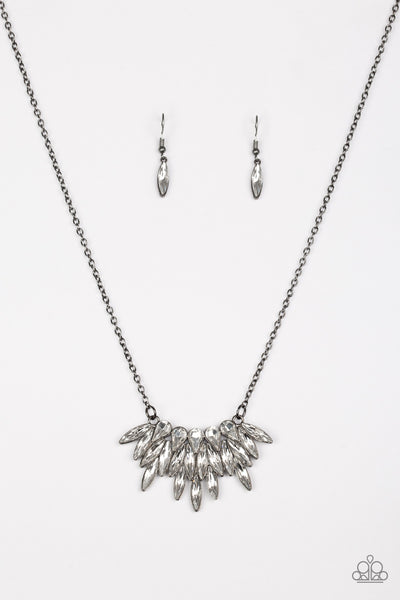 Paparazzi Accessories Crowning Moment - Black Necklace & Earrings 