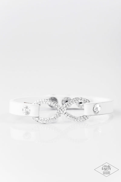 Paparazzi Accessories Innocent Till Proven GLITZY! - White Bracelet 