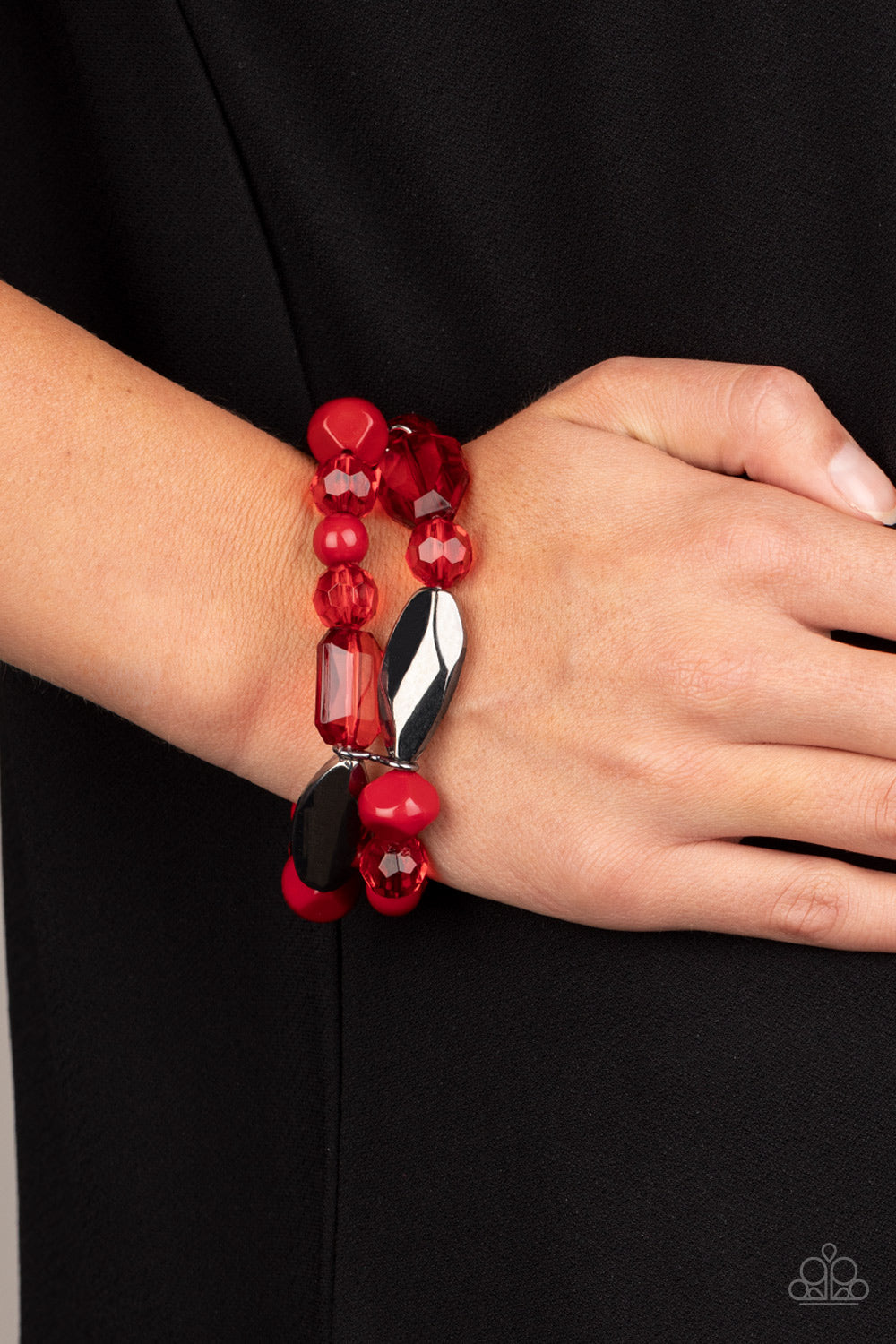 Paparazzi Accessories Rockin Rock Candy - Red Bracelet 