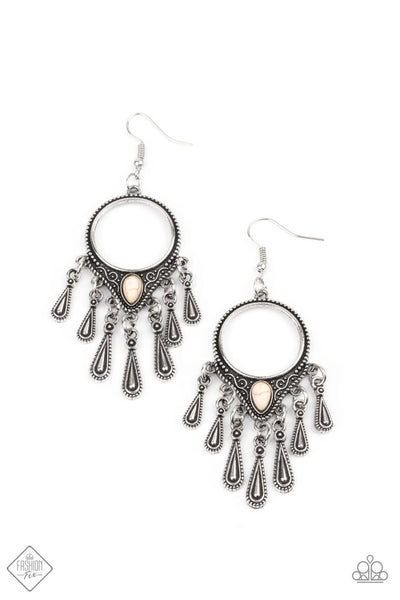 Paparazzi Accessories Ranger Rhythm - White Earrings 