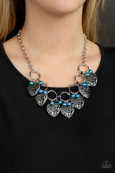 Paparazzi Accessories Very Valentine - Blue Necklace & Earrings 