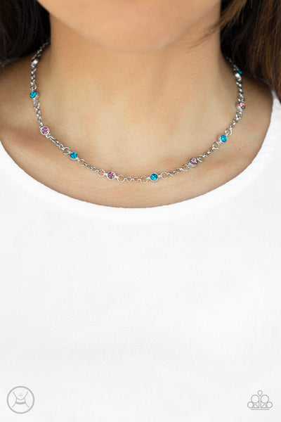 Paparazzi Accessories Stunningly Stunning - Blue Necklace & Earrings 