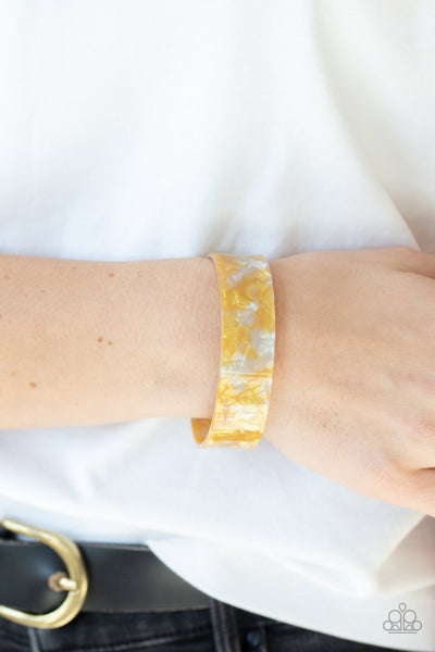 Paparazzi Accessories Glaze Daze - Yellow Bracelet 