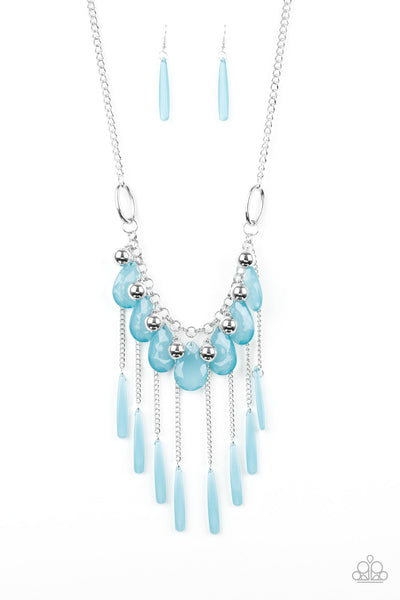 Paparazzi Accessories Roaring Riviera - Blue Necklace & Earrings 