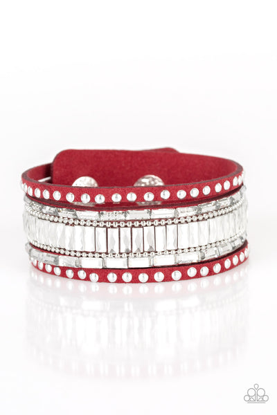 Paparazzi Accessories Rock Star Rocker - Red Bracelet 