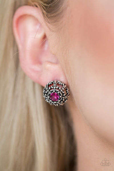 Paparazzi Accessories Courtly Courtliness - Pink Earrings 