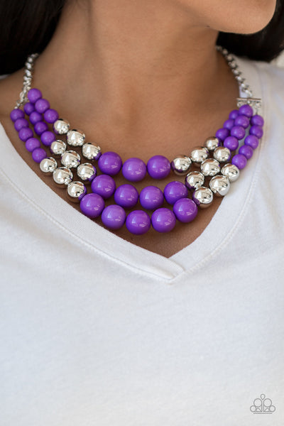 Paparazzi Accessories Dream Pop - Purple Necklace & Earrings 