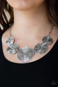 Paparazzi Accessories Deserves A Medal - Silver Necklace & Earrings 
