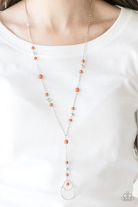 Paparazzi Accessories Sandstone Savannahs - Orange Necklace & Earrings 