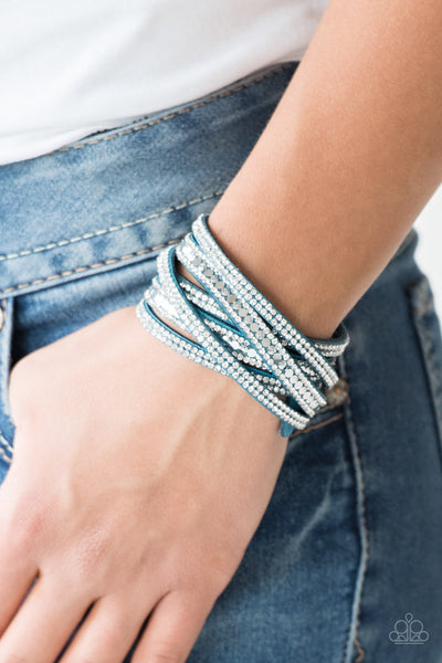 Paparazzi Accessories Rock Star Attitude - Blue Bracelet 