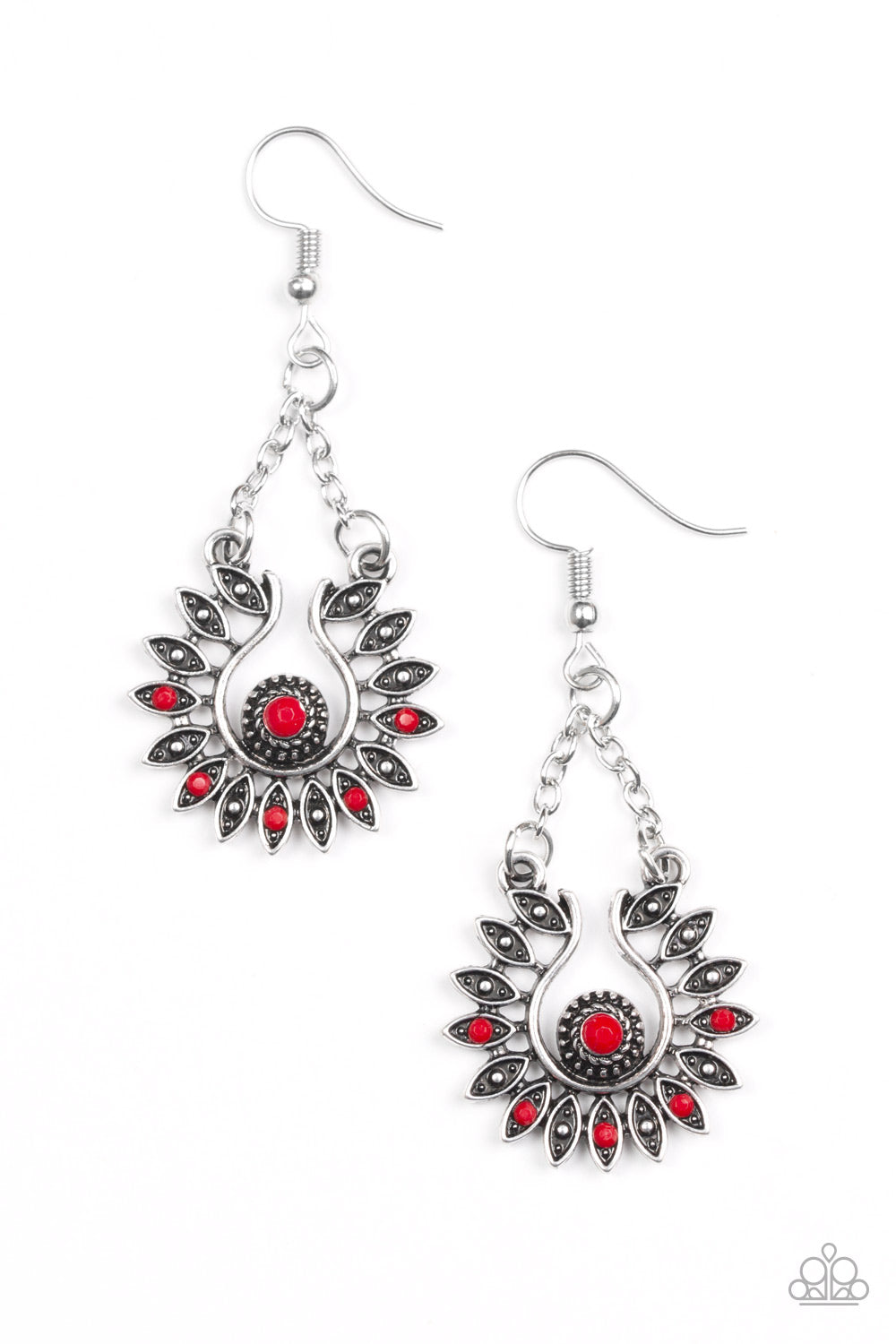 Paparazzi Accessories Cancun Can-Can - Red Earrings 