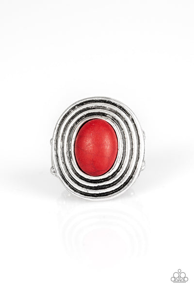 Paparazzi Accessories Spiraling Sands - Red Ring