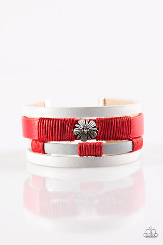 Paparazzi Accessories Wildflower Wanderlust - Red Bracelet 