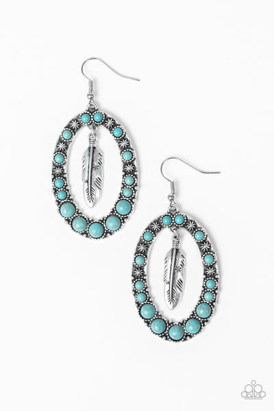 Paparazzi Accessories Put Up A FLIGHT - Blue Earrings 