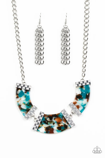 Paparazzi Accessories HAUTE-Blooded - Blue Necklace & Earrings 