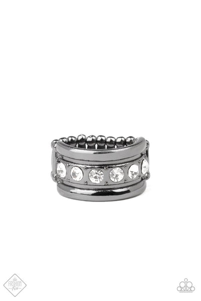 Paparazzi Accessories Dauntless Shine - Black Ring 