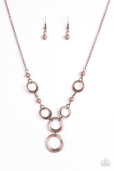 Paparazzi Accessories Perfectly Poised - Copper Necklace 