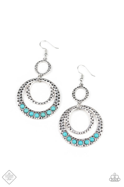 Paparazzi Accessories Dizzying Deserts Blue Earrings 