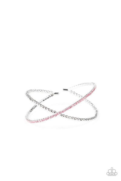 Paparazzi Accessories Chicly Crisscrossed - Pink Bracelet 
