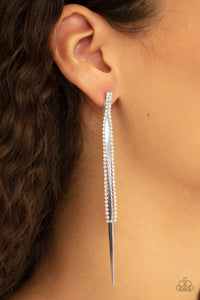 Paparazzi Accessories Flavor of the SLEEK - White Earrings 