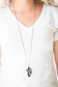 Paparazzi Accessories Fiercely Fall - Black Necklace & Earrings 