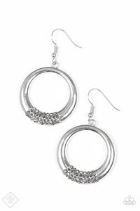 Paparazzi Accessories Dip It Low Silver and Black Earrings 
