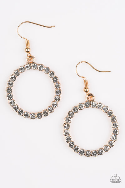 Paparazzi Accessories Bubblicious - Gold Earrings 