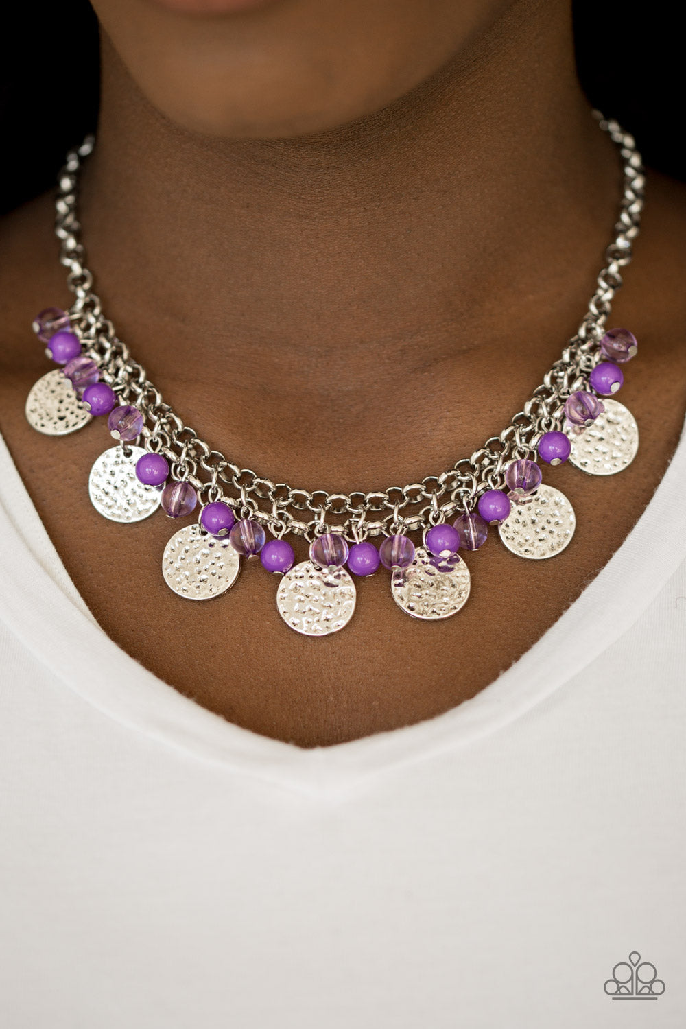 Paparazzi Accessories Beachfront Babe - Purple Necklace & Earrings 