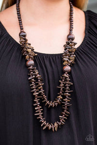 Paparazzi Accessories Hey BAY BAY - Brown Necklace & Earrings 
