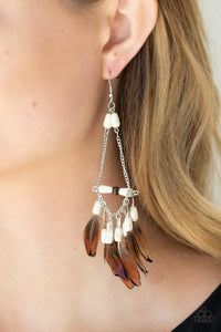 Paparazzi Accessories Haute Hawk - White Earrings 