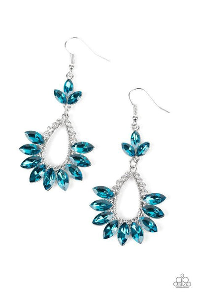 Paparazzi Accessories Extra Exquisite - Blue Earrings 