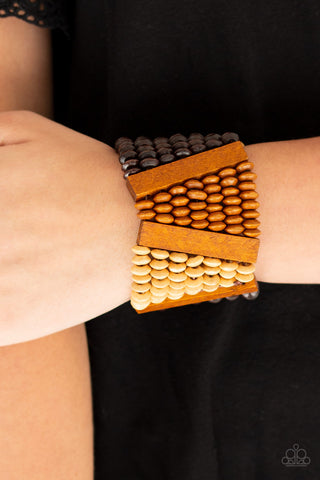 Paparazzi Accessories HAUTE In Hispaniola - Brown Bracelet 