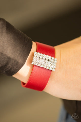 Paparazzi Accessories Walk The CATWALK - Red Bracelet 