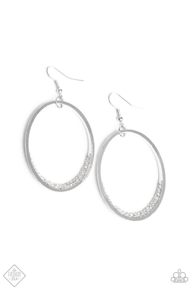 Paparazzi Accessories Must Love Sparkle - White Earrings 