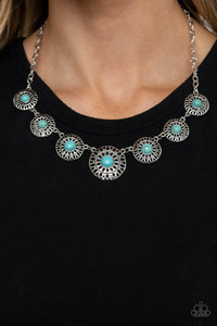 Paparazzi Accessories Sahara Solar Power - Blue Necklace & Earrings 