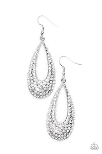 Paparazzi Accessories Big-Time Spender - White Earrings 