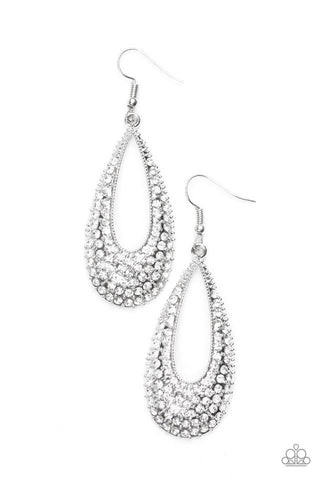 Paparazzi Accessories Big-Time Spender - White Earrings 