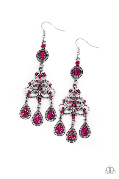 Paparazzi Accessories Royal Renovation - Pink Earrings 