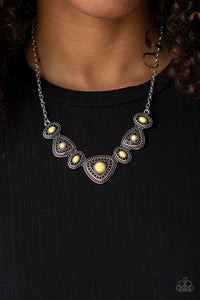 Paparazzi Accessories Totally TERRA-torial - Yellow Necklace & Earrings 
