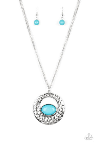 Paparazzi Accessories Viva Vivacious - Blue Necklace & Earrings 