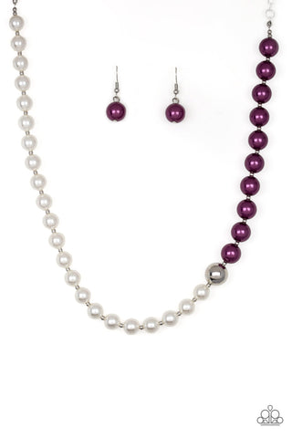 Paparazzi Accessories 5th Avenue A-Lister - Purple Necklace & Earrings 