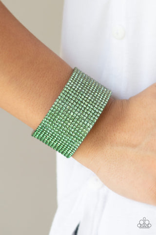 Paparazzi Accessories Fade Out - Green Bracelet 