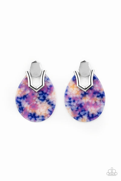 Paparazzi Accessories HAUTE Flash - Blue Earrings 