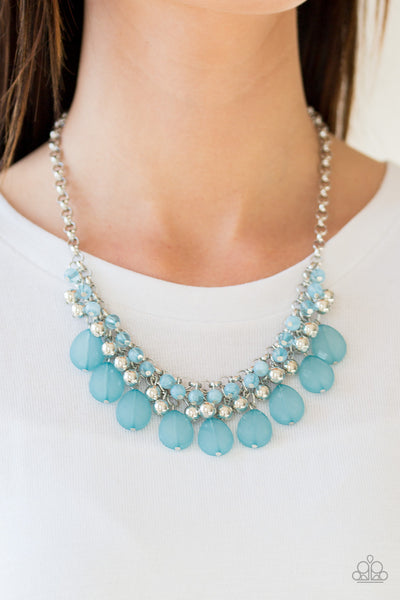 Paparazzi Accessories Trending Tropicana - Blue Necklace Earrings 